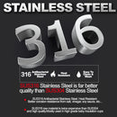 idrop 2 IN 1 Double Sided Multifunction SUS316 Stainless Steel & Wheat Plastic Kitchen Cutting Chopping Board