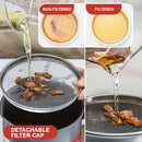 idrop 1.7L Stainless Steel Kitchen Oil Pot Filter Cup