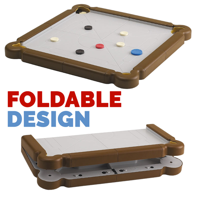idrop SPM GAMES - CARROM Foldable Multiplayer Board Game Play Set