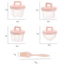 idrop 4Pcs Egg Steamer or Yogurt Cool Jelly Mold + Brush