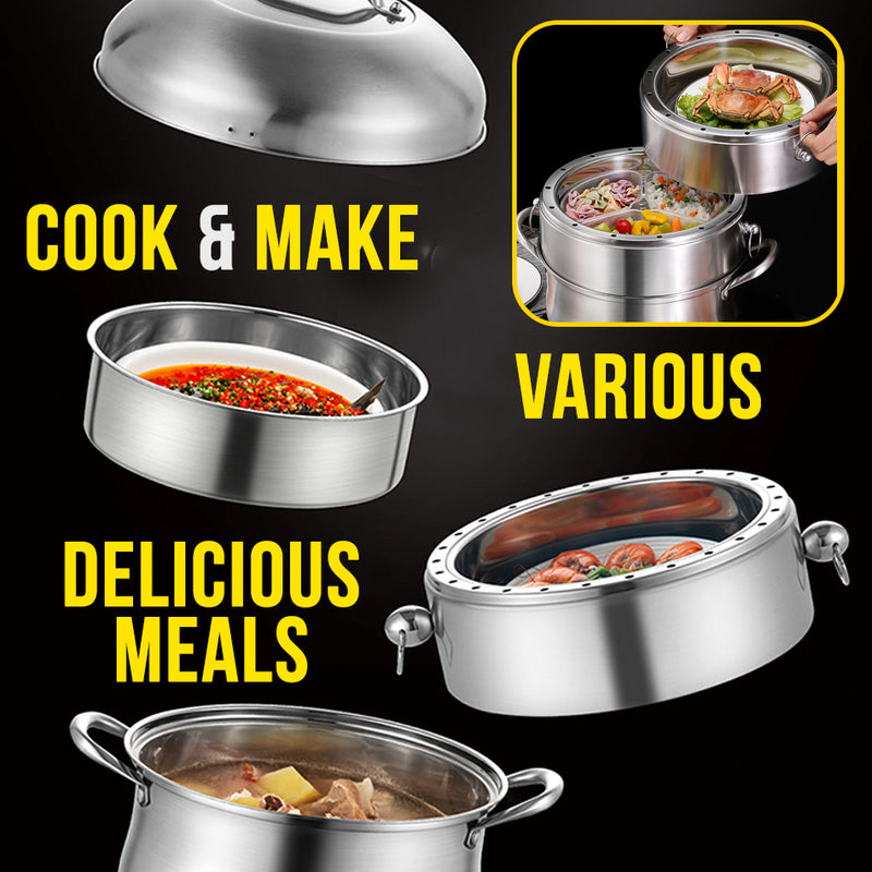 idrop [ 30CM ] 3 LAYER Multilayer Stainless Steel Kitchen Steamer Cooker / Periuk Memasak & Stim Bertingkat / 多层不锈钢厨房蒸锅炊具