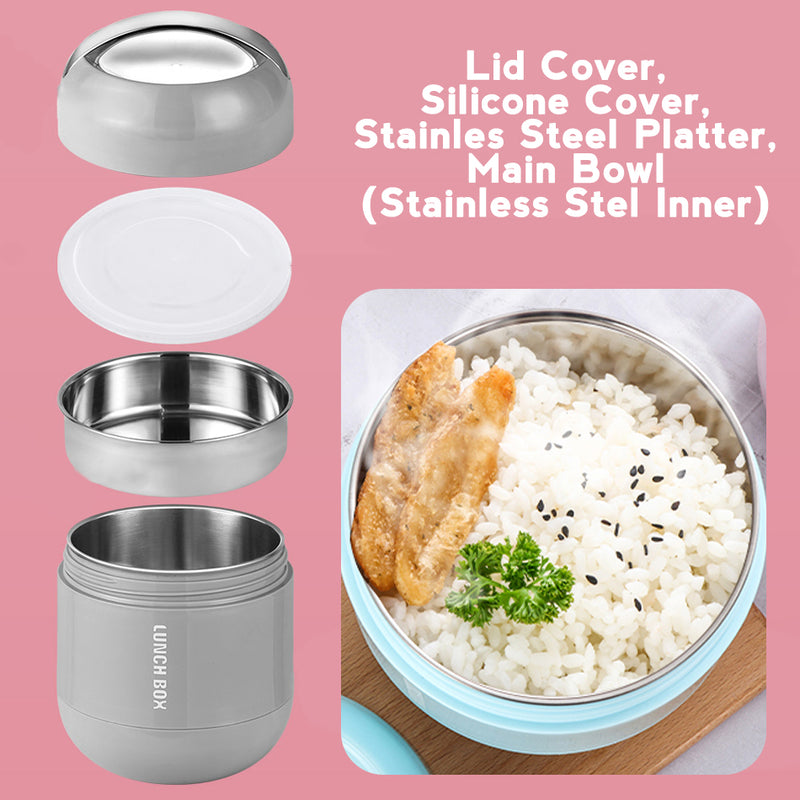 idrop 1.4L Portable Food Lunch Box SU304 Stainless Steel Inner Pot Insulation Container