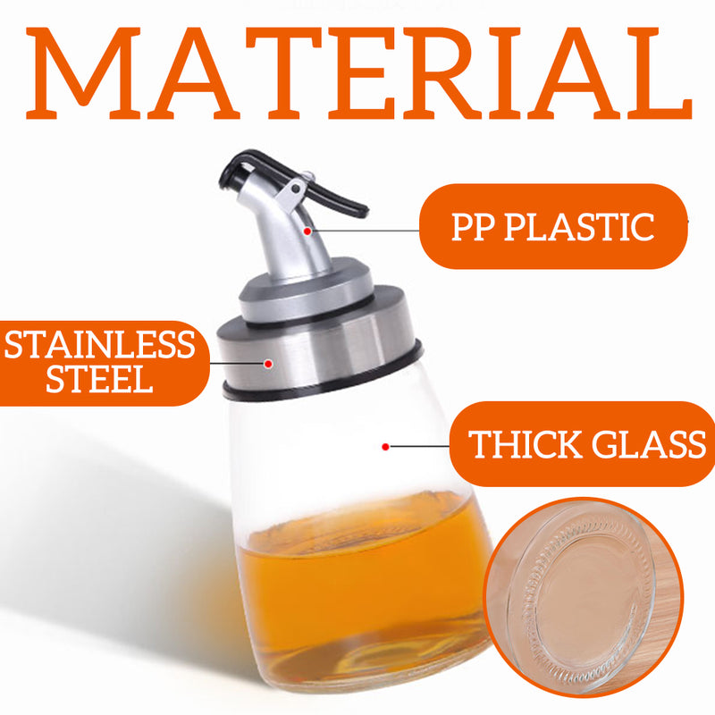 idrop 180ml Glass Oil Seasoning Sauce Dispenser Bottle Jar [ 1pc ]