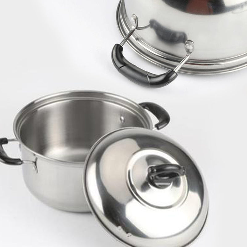 idrop 20CM Soup Pan Cooking Pot with Lid Cover