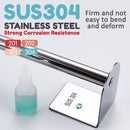 idrop Short Handle Tissue Roll Holder SUS304 Stainless Steel / Pemegang Tisu Gulung Keluli Tahan Karat / 304不锈钢圆柱形纸巾架(短杆)13CM (无痕贴)