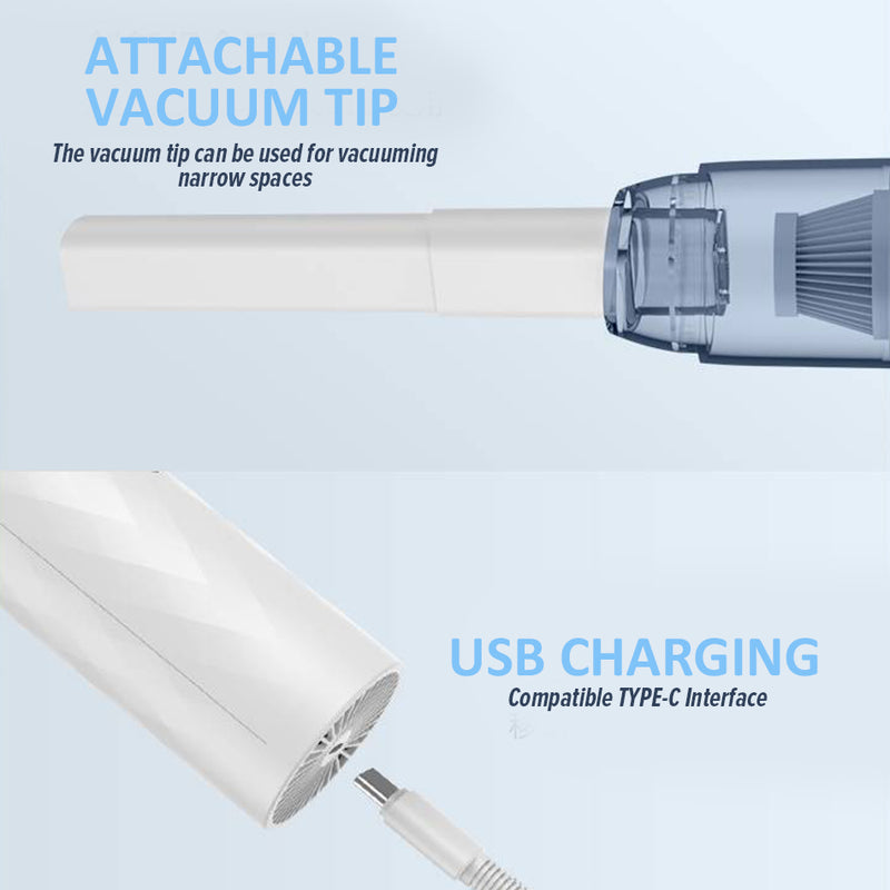 idrop [ 1200mAh ] USB Rechargeable Portable Car & Household Vacuum Cleaner / Vakum Kereta & Rumah Mudah Alih / USB充电火箭头车载吸尘器(1200MAH)