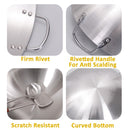 idrop [ 43CM ] Stainless Steel Binaural Frying Pan Wok / Kuali Masak Keluli Tahan Karat / 43CM不锈钢砂光双耳炒锅