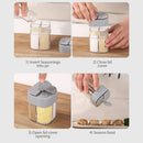 idrop [ 4 IN 1 ] Kitchen Clamshell Seasoning Jar Container / Bekas Simpanan Perencah / 四合一翻盖调味罐(塑料)