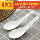 idrop [ 26Pcs ] Ceramic Family Dining Tableware Plateware [ Plate / Rice Bowl / Chopstick / Spoon ]