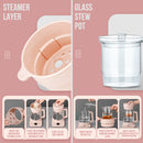 idrop [ 1.5L ] 800W Multifunction Electric Kettle Glass Jar and Steamer