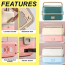 idrop [ 1L ] Electric Lunchbox with Stainless Steel SUS304 Container 300W with FREE Sppon & Chopsticks / Kotak Memasak Elektric / 1L不锈钢电热饭盒(蒸煮饭盒)(304)(300W)(内置勺筷