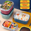 idrop [ 1200ml ] Double Layer SUS304 Stainless Steel Lunch Box / Bekas Makanan 2 lapis / 双层不锈钢带格饭盒 (304) [ FREE SPOON ]