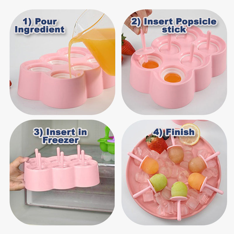 idrop [ 6 SLOT ] Rectangular Mini Popsicle Mould / Acuan Aiskrim Mini / 长方形迷你冰棍模具