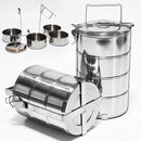 idrop [ 2 LAYER / 4 LAYER ] 14CM Multilayer Portable Stainless Steel Lunch Box Food Carrier Storage Container