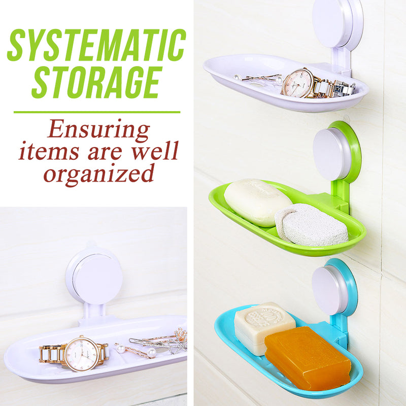 idrop Wide Soap & Toiletry Bathroom Accessory Wall Mount Storage Rack [ 1 Layer / 2 Layer ]