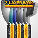 idrop [ 34CM / 40CM ] Kitchen SUS316 Stainless Steel Cooking & Steaming Nonstick Honeycomb Wok & SUS304 Steamer / Kuali periuk Memasak dan Stim / (KATA)鸿运驰新(内外蜂窝)加蒸格34CM/40CM双耳玻璃组合盖 316炒锅