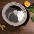 idrop [ 3 IN 1 ] 28-30-32CM Silicone & Tempered Glass Pot Lid Cover / Penutup Kaca & Silikon Periuk 3 Saiz / 【三合一】28-30-32CM硅胶钢化玻璃锅盖