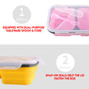 idrop 2 Grid Rectangle Portable Eco Folding Lunchbox Bento