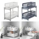 idrop [ 2-TIER ] Portable Multipurpose Pull Out Drawer Basket / Rak Serbaguna 2 Tingkat / 塑料两层抽屉式置物架