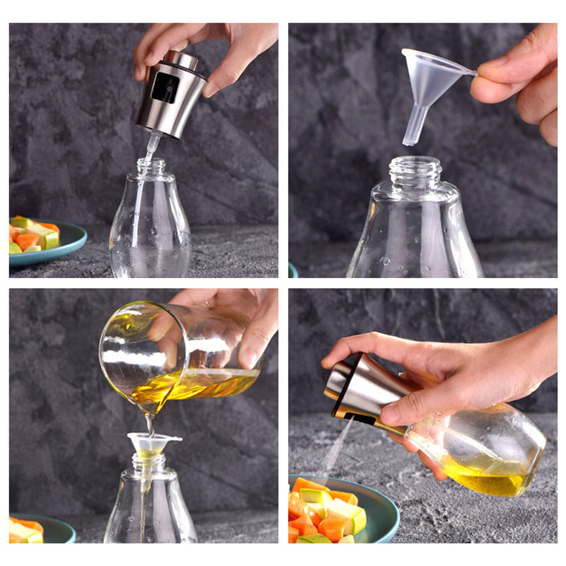 idrop 200ML Kitchen Seasoning Spray Glass Oil Bottle