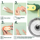 idrop Wall Mounted Mop & Sweeper Holder / Pemegang Mop & Penyapu  /卡通贴粘钩拖把架