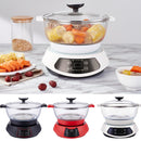 idrop [ 2.4L ] 1200W Multifunction Glass Hot Pot Electric Cooker Cooking Pot