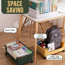 idrop Portable Movable School Book & Bag Storage Box / Kotak Mudah Alih Penyimpanan Buku Sekolah & Beg / 书包书本收纳箱带轮子小号(塑料)
