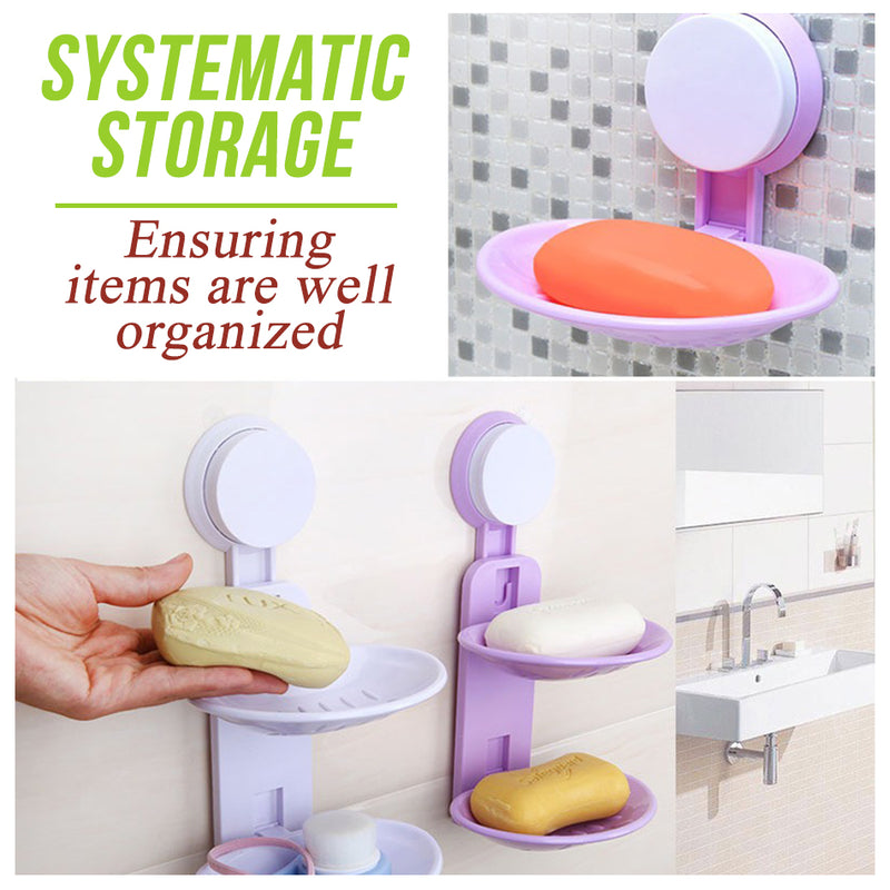 idrop Singular Soap & Toiletry Bathroom Accessory Wall Mount Storage Rack [ 1 Layer / 2 Layer ]