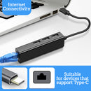 idrop 1 Port Type-C USB to Ethernet Cable & 3 USB 2.0 Port Cable Hub