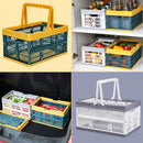 idrop Hand Folding Foldable Shopping Basket [ MEDIUM ] / Bakul Beli Belah Boleh Dilipat / 手提折叠购物篮中号 [ 38CM X 25.5CM X 20CM ]