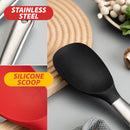 idrop Stainless Steel Handle Silicone Rice Scoop Spoon / Senduk Nasi Silikon Pemegang Keluli / 304不锈钢柄硅胶饭勺