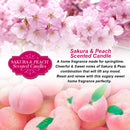 idrop Sakura & Peach Scented Candle Aromatherapy / Lilin Wangi Beraroma Sakura dan Buah Pic / 樱花桃香蜡烛香薰