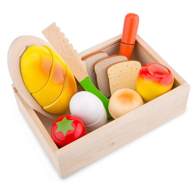 idrop WOOD TOYS - MEAL SET - Children Food Cutting Toy Box Set