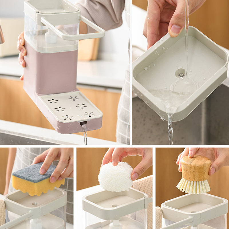 idrop Household Dishwashing Soap Liquid Press Dispenser Storage