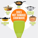 idrop Kitchen Silicone Cooking Spatula with Wooden Handle