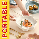 idrop Bear Paw Design Baking Ceramic Pan / Mangkuk Penghidang Makanan Seramik / 陶瓷烤盘 10.5^熊掌大号陶瓷烤盘26.5*19CM