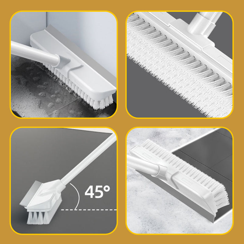 idrop 2 IN 1 Household Floor Scrubber and Sweeper Brush Broom