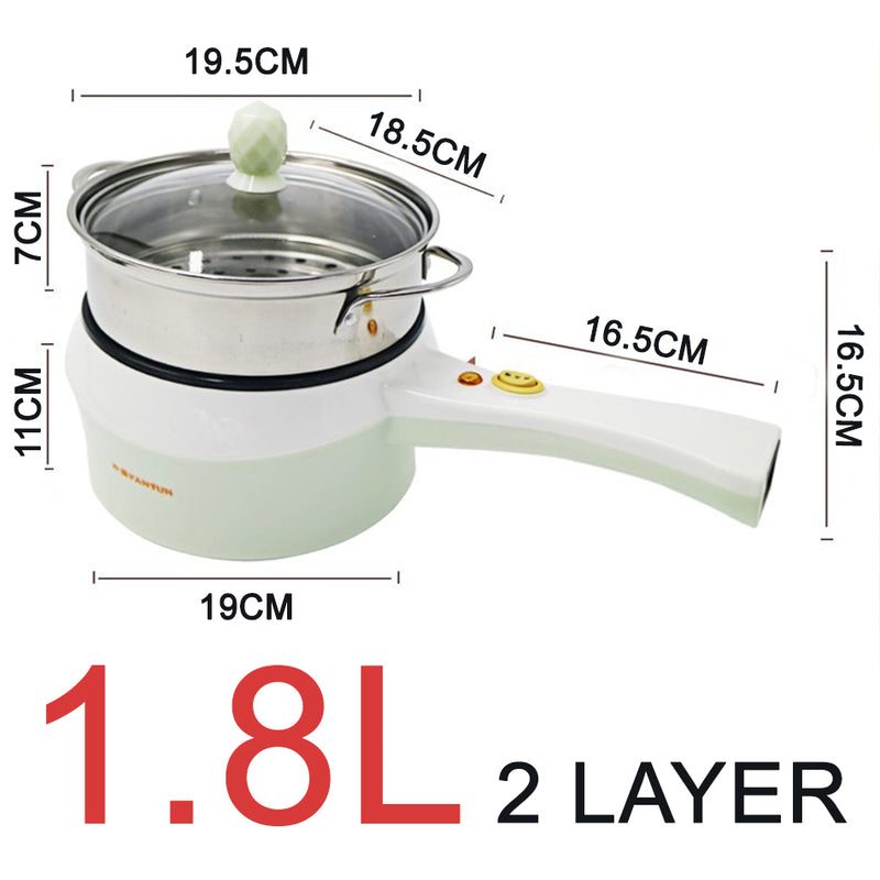 idrop [ 1.8L ] Multifunction Nonstick Electric Cooking Pot & Steamer