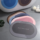 idrop Bathroom Soft Oval Diatom Floor Mat Water Absorbent Non Slip Mat / Alas Tikar Tandas Bilik Mandi Serap Air  / 椭圆软硅藻泥地垫(混色)胶底)