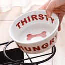 idrop Elevated Steel Double Feeder For Pet Cat & Dog / Tempat Makan Haiwan Peliharaan Kucing & Anjing Dua Dalam Satu / 高架钢制双喂食器，适用于宠物猫狗