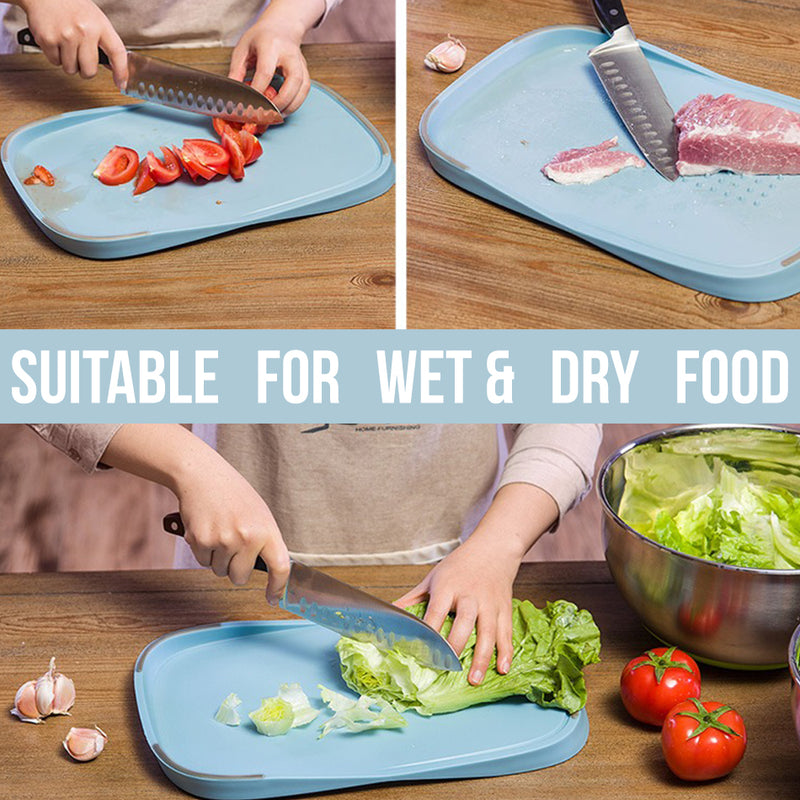 idrop Double Sided Multipurpose Angled Cutting Chopping Board