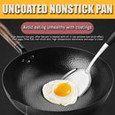 idrop [ 32CM ] Uncoated Pure Iron Kitchen Single Handle Cooking Wok with Wood Cover / Periuk Kuali Memasak Bersama Penutup Kayu / 32CM无涂层纯铁单柄炒锅带木 盖