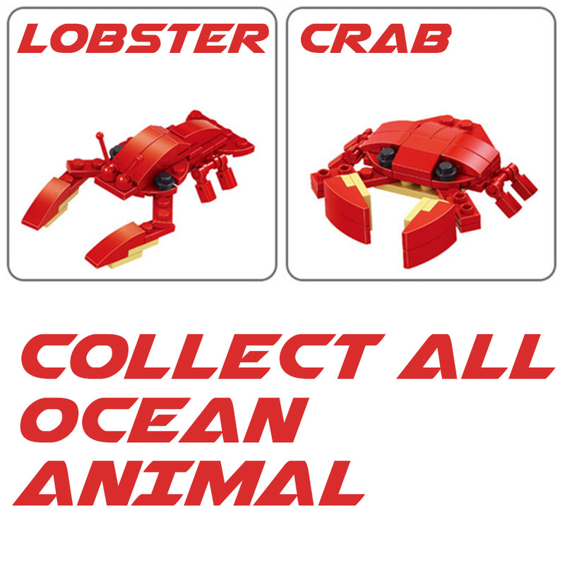 idrop 6in1 Kid's Ocean Animal Building Blocks Toy [ 1pc Animal Random ]