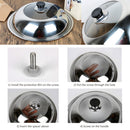 idrop [ 30CM / 32CM ] Stainless Steel Cooking Wok Pot Lid Cover Non Magnetic with Tempered Glass Window / Penutup Periuk Kuali Memasak / 30&32公分不锈钢无磁可视盖(盛利/顺友) (组合盖)