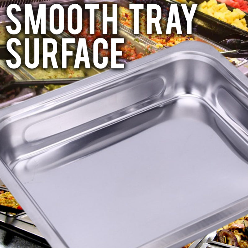 idrop Stainless Steel Serving Dining Food Tray / Dulang Hidang Makanan Keluli [ 34 x 28 x 5cm ]