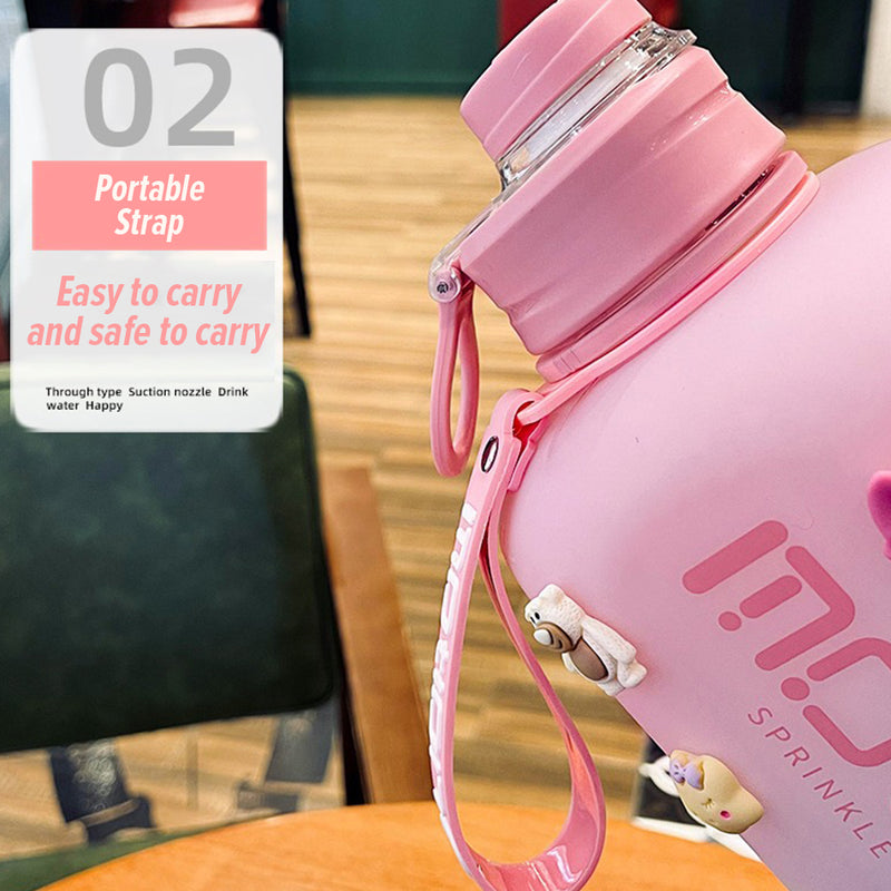 idrop [ 2200ml ] Gradient Color Plastic Drinking Water Bottle / Botol Plastik Warna Warni / 2200ML渐变色塑料水壶 [ FREE Decorative Sticker Patches ]