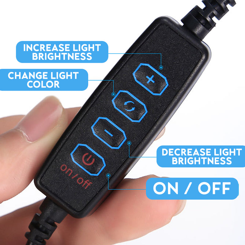 idrop [ 16CM LED Light Ring ] Multiple Smartphone Holder Live Broadcasting Lighting Stand