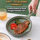 idrop [ 21CM ] Ceramic Cooking Skillet Pan with Single Handle / Kuali Leper Seramik / 陶瓷锅 陶瓷北欧明火单柄锅21CM