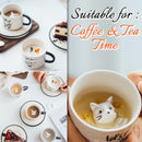 idrop CUTE CAT IN CUP Ceramic Coffee Cup with Saucer / Cawan Minum Kucing 3D & Piring / 陶瓷杯 立体猫咪英文陶瓷咖啡杯碟