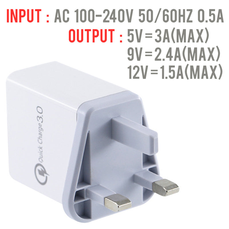 idrop 4 IN 1 Quick Charge 3.0 USB Charging 4-Port Plug ( 1pc ) / Palam Pengecasan Pantas / 快充充电插头 [ 1pc ]